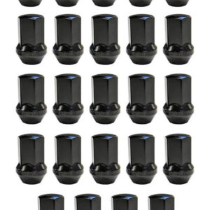 Gorilla Automotive Black 14mm x 1.50 Factory Style Bulge Lug Nuts for 2022-2025 Wagoneer/Wagoneer L WS and 2022-2025 Grand Wagoneer/Grand Wagoneer L WS with Factory Style Wheels (Set of 24)
