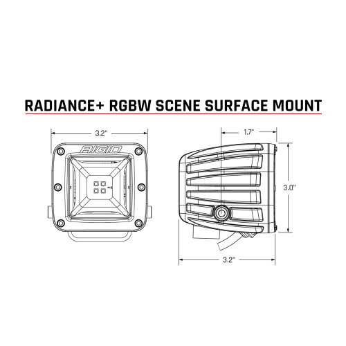 Rigid Industries Radiance Plus Scene RGBW Surface Mount Pair - Image 3