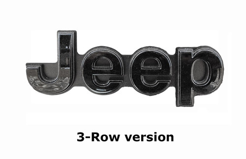 Gloss Black Jeep Liftgate Badge for the 2021-2025 Grand Cherokee L or 2022-2025 Grand Cherokee WL