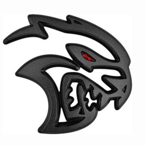 Mopar Grey and Black HellCat RedEye Badge