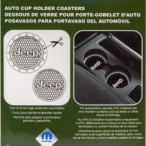 Jeep Logo Cup Holder Coaster 2-Pack