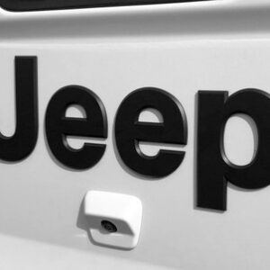 Mopar Satin Black "Jeep" Tailgate Badge for 2020-2025 Gladiator JT