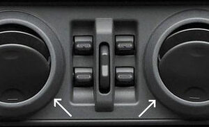 Mopar Black Dash Vents for 2007-2010 Wrangler JK