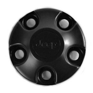 Mopar Black Steel Wheel Center Cap for 2007-2018 Wrangler JK