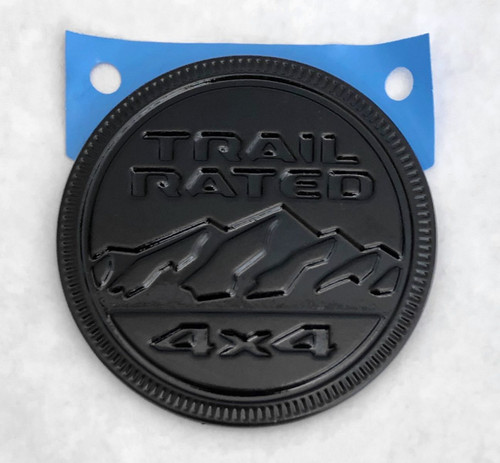 Mopar Black Trail Rated Badge for 2018-2025 Wrangler JL and 2020-2025 Gladiator JT - Image 2
