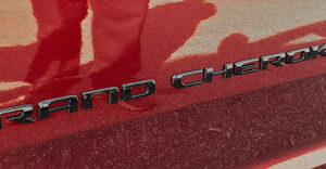 Gloss Black Grand Cherokee and Flag Door Badge for the 2021-2025 Grand Cherokee L & 2022-2025 Grand Cherokee WL