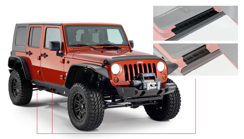 Bushwacker Trail Armor Rocker Panel & Sill Plate Pair for 2007-2018 Wrangler JK - Image 5