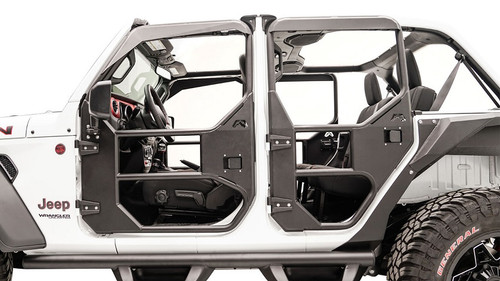 Fab Fours Rear Full Surround Tube Door for 2018-2025 Wrangler JL and 2020-2025 Gladiator JT