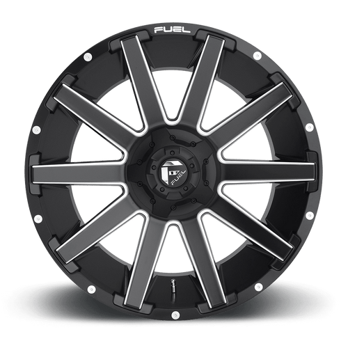 Fuel Off-Road Contra Matte Black & Milled Wheel for 2007-2020 JK/JL & 2020 Gladiator JT - Image 3
