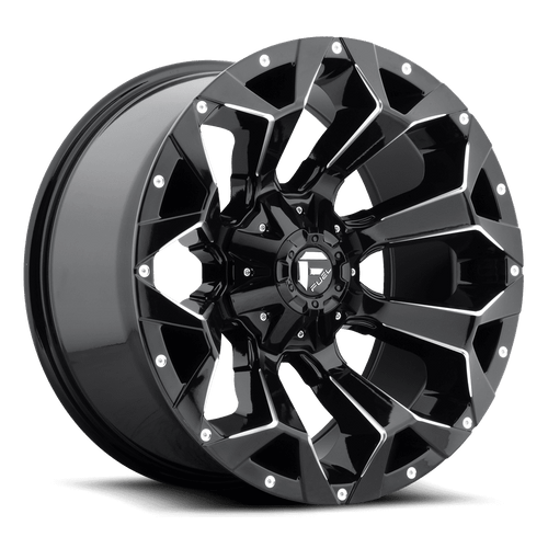 Fuel Off-Road D576 Assault Gloss Black and Milled Wheel for 2007-2021 Wrangler JK/JL and 2020-2021 Gladiator JT