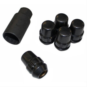 Gorilla Automotive Black 3/4" Hex 1/2 Acorn Style Lug Nuts and Wheel Lock Kit for 2007-2018 Wrangler JK with Factory Style Wheels (Set of 18 Lugs and 5 Locking Lugs)