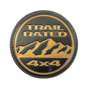 Mopar Grey and Bronze Trail Rated Badge for 2018-2025 Wrangler JL and 2020-2025 Gladiator JT