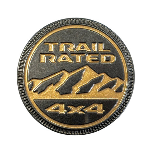 Mopar Grey and Bronze Trail Rated Badge for 2018-2025 Wrangler JL and 2020-2025 Gladiator JT