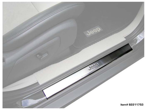 Mopar Jeep Logo Door Entry Guards for 2005-2010 Grand Cherokee WK