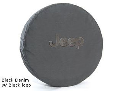 Mopar Jeep Logo Black Spare Tire Cover for 1997-2006 Wrangler TJ, 2007-2018 Wrangler JK, and 2002-2007 Liberty KJ