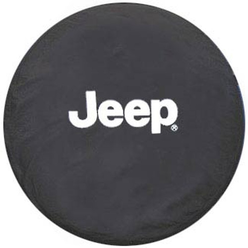 Mopar Jeep Logo Black Spare Tire Cover for 1997-2006 Wrangler TJ, 2007-2018 Wrangler JK, and 2002-2007 Liberty KJ - Image 2