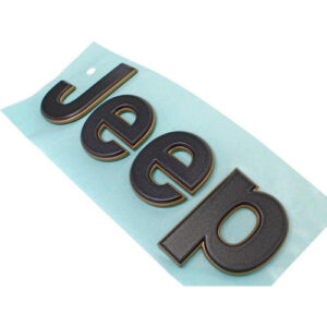 Mopar Grey and Bronze "Jeep" Fender Badge for 2018-2025 Wrangler JL and 2020-2025 Gladiator JT