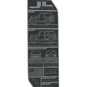 Mopar Tailgate Information Plate for 2018-2021 Wrangler JL