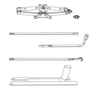 Spare Tire Jack and Tools Kit for 2018-2025 Wrangler JL