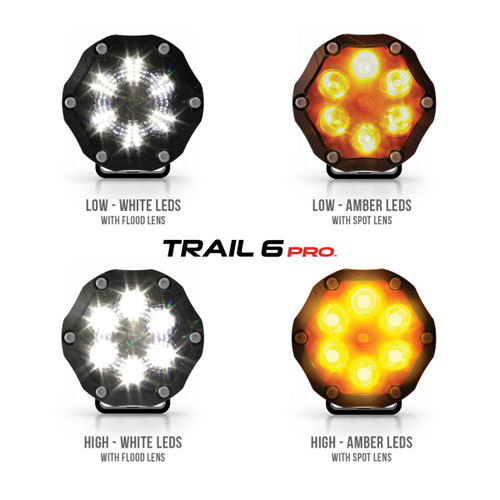 JW Speaker Trail 6 LED 3.7" Lights