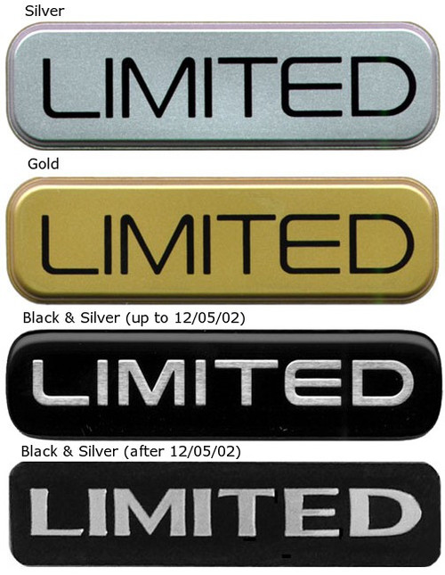 Mopar Limited Badge Decal for 1999-2004 Grand Cherokee WJ and 2002-2004 Liberty KJ