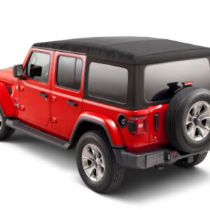 Mopar Soft Top Premium Twill Fabric (Black) for 2018-2025 Wrangler JL 4-Door