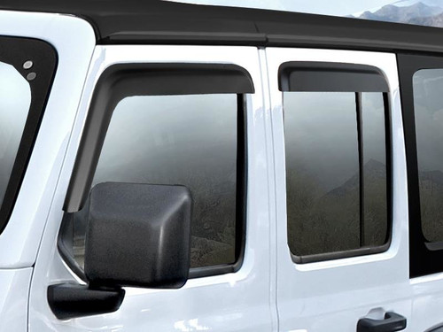 Mopar Window Vent Visors for 2018-2025 Wrangler JL and 2020-2025 Gladiator JT