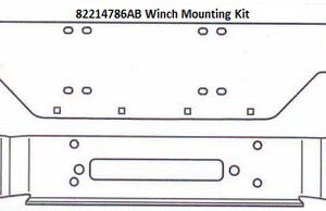 Rubicon 10A Front Bumper Winch Mount Kit for 2007-2018 Wrangler JK