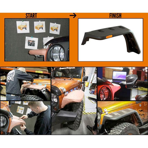 Rugged Ridge Hurricane Flat Fender Flare Kit for 2007-2018 Wrangler JK - Image 4