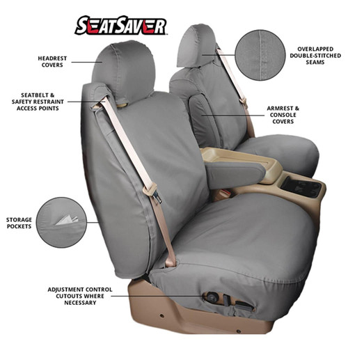 Covercraft Polycotton Seatsaver Custom Rear Seat Covers for 2018-2025 4-Door Wrangler JL - Image 3