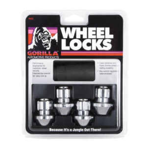 Gorilla Automotive Chrome 14mm x 1.50 Wheel Lock kit for 2011-2022 Grand Cherokee WK2, 2021-2025 Grand Cherokee L & WL & 2020-2025 Gladiator JT with Factory Style Wheels (4 locking lugs)