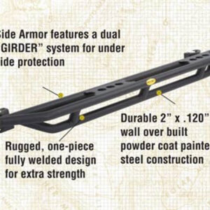 Smittybilt SRC Textured Side Armor Steps for 2007-2018 Wrangler JK