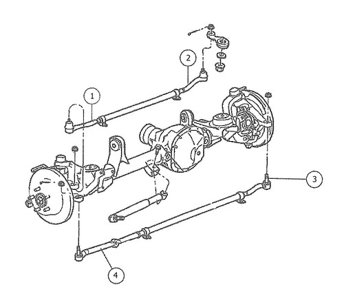 Mopar Tie Rod Ends for 1999-2004 Grand Cherokee WJ
