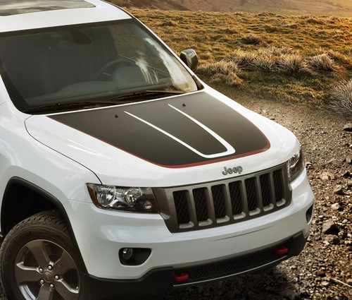 Trailhawk Hood Decal Kit for 2011-2022 Grand Cherokee WK2 - Image 3