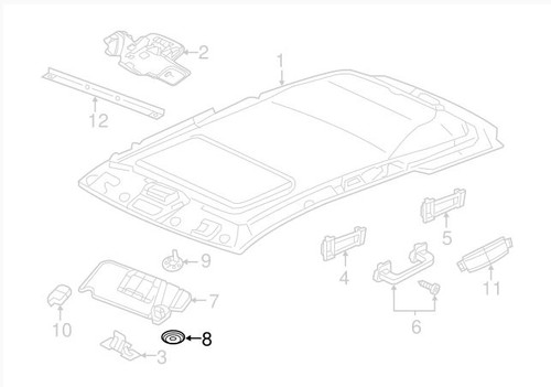 Mopar Visor Bracket Cover for 2011-2022 Grand Cherokee WK2