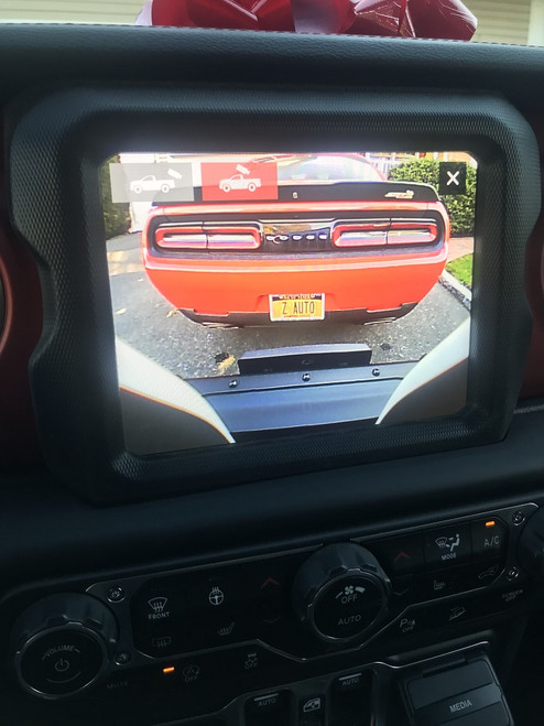 Z Automotive Front Camera Kit for 2020-2023 Gladiator JT and 2021-2023 4xe & 392 Wrangler JL with 8.4" Uconnect Touch Screen Head Unit - Image 3