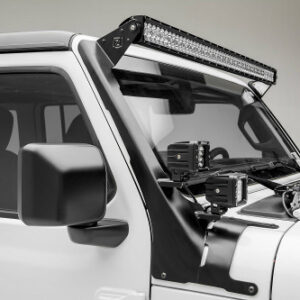 Zroadz Front Roof 50" LED Light Bar and 4 3" LED Pod Lights Bracket for 2018-2025 Wrangler JL* and 2020-2025 Gladiator JT*