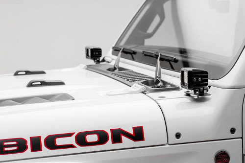 Zroadz Lower A Pillar 3" LED Pod Light Brackets for 2018-2025 Wrangler JL and 2020-2025 Gladiator JT - Image 4