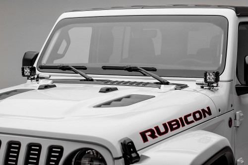 Zroadz Lower A Pillar 3" LED Pod Light Brackets for 2018-2025 Wrangler JL and 2020-2025 Gladiator JT - Image 2