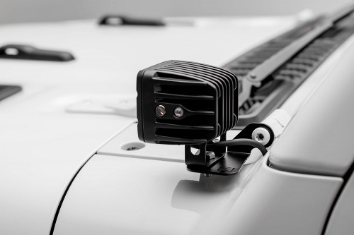 Zroadz Lower A Pillar 3" LED Pod Light Brackets for 2018-2025 Wrangler JL and 2020-2025 Gladiator JT